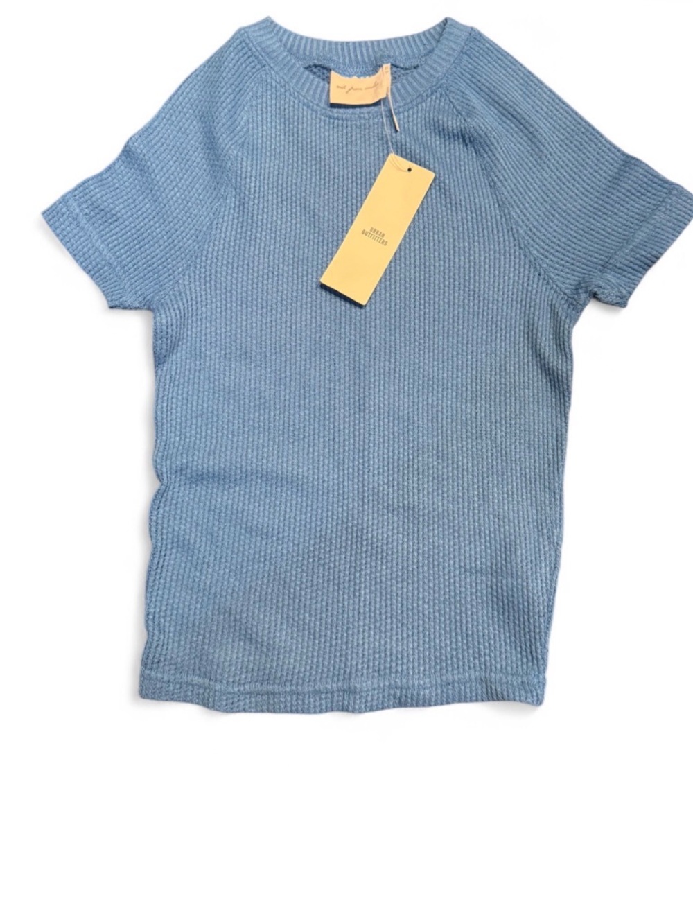 Urban Outfitters Light Blue Waffle Knit Crop Top